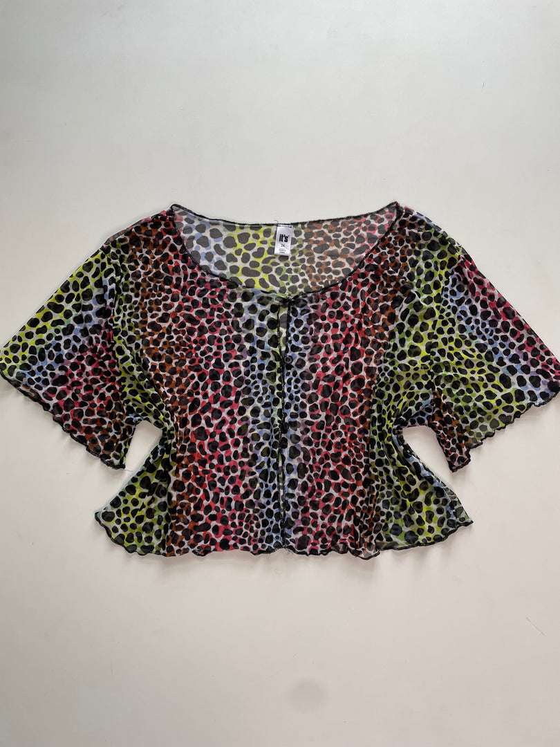Multicolour Sheer Top-Bust 46 to 50