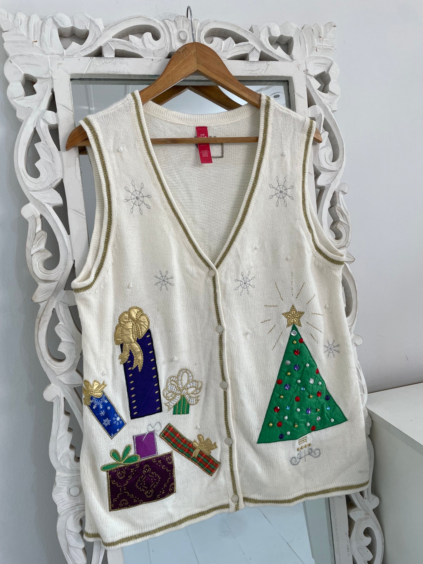 Christmas Sweater Vest-Bust 40