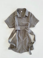 Load image into Gallery viewer, Belted Grey Top-Bust 40