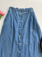 Load image into Gallery viewer, The Villager Long Denim Skirt-Waist 30 to 32
