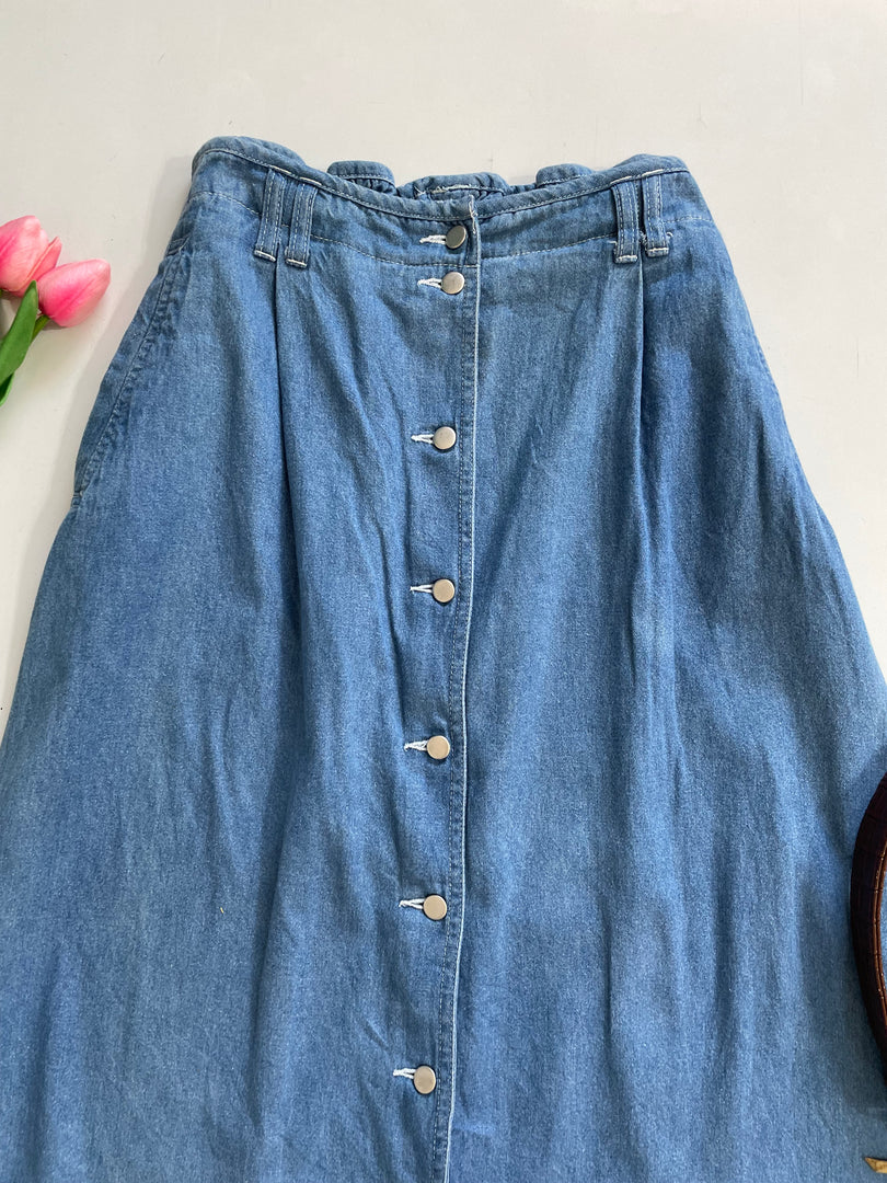 The Villager Long Denim Skirt-Waist 30 to 32