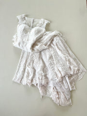 Hand Embroidered Dreamy White Dress-Bust 34