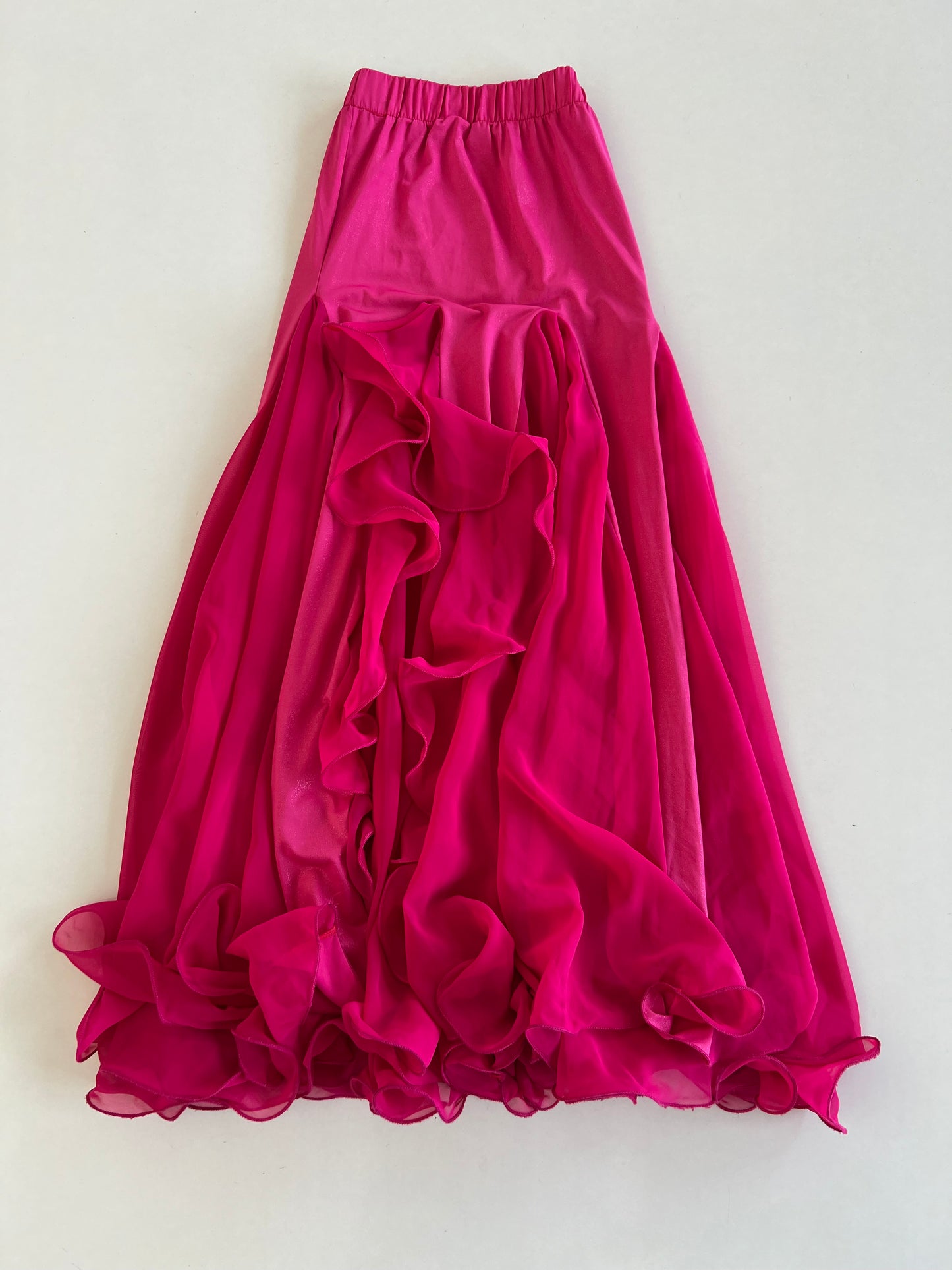 Dramatic Ruffle Sheer Skirt-Waist 26 to 30