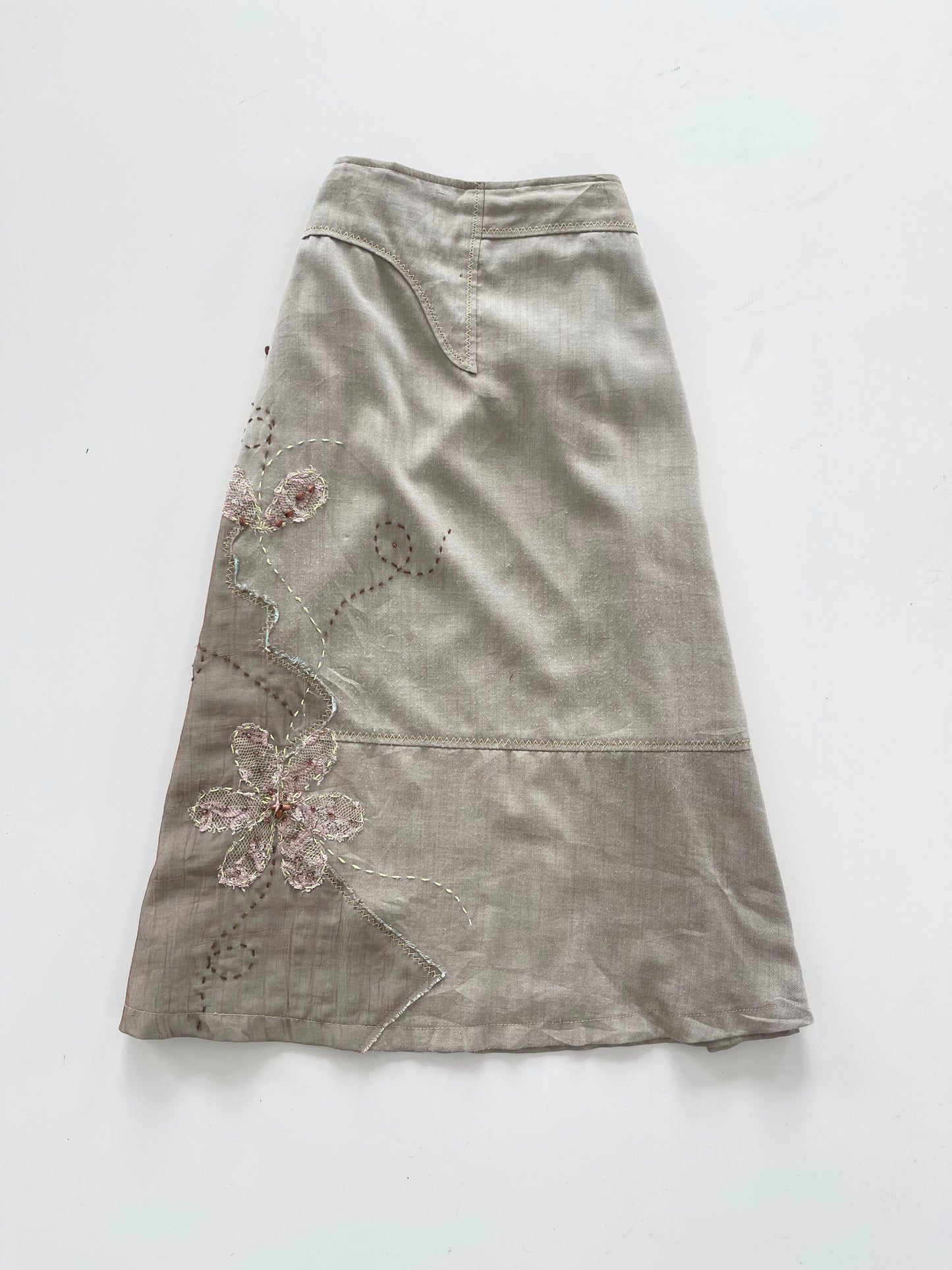 Embroidered Vintage Skirt-Waist 28
