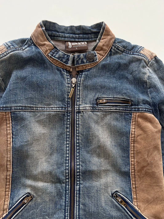 Jambangee Vintage Zip Up Denim Jacket-Bust 36