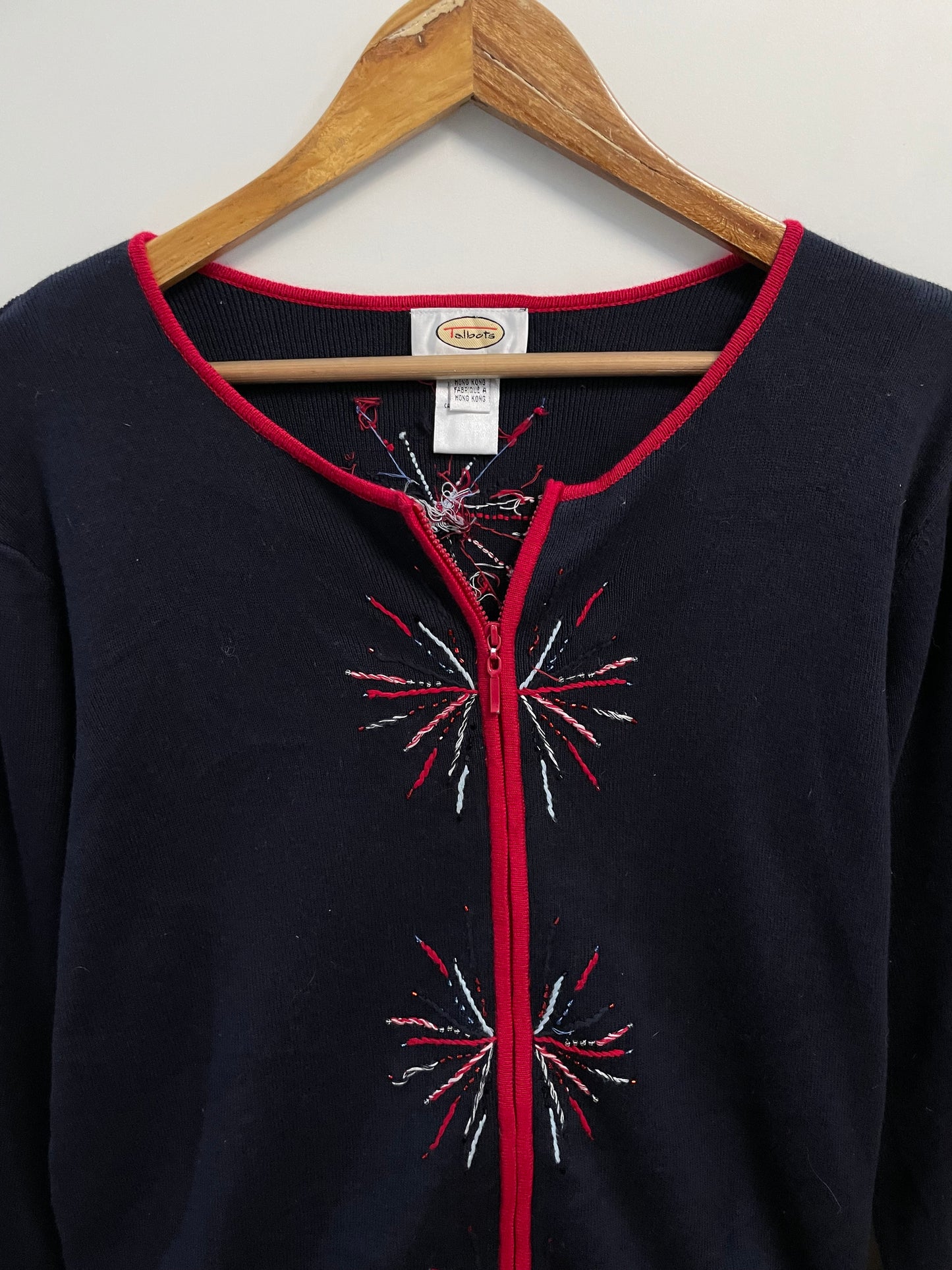 Talbots Embroidered Vintage Sweater-Bust 42