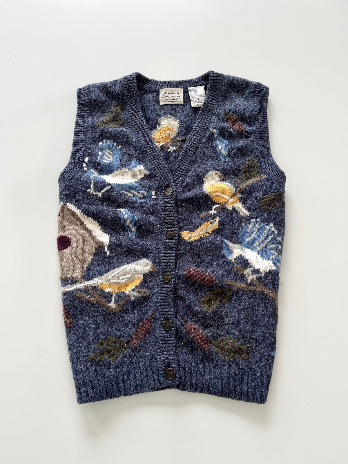 Northern Tresaures Embroidered Vest Sweater-Bust 40