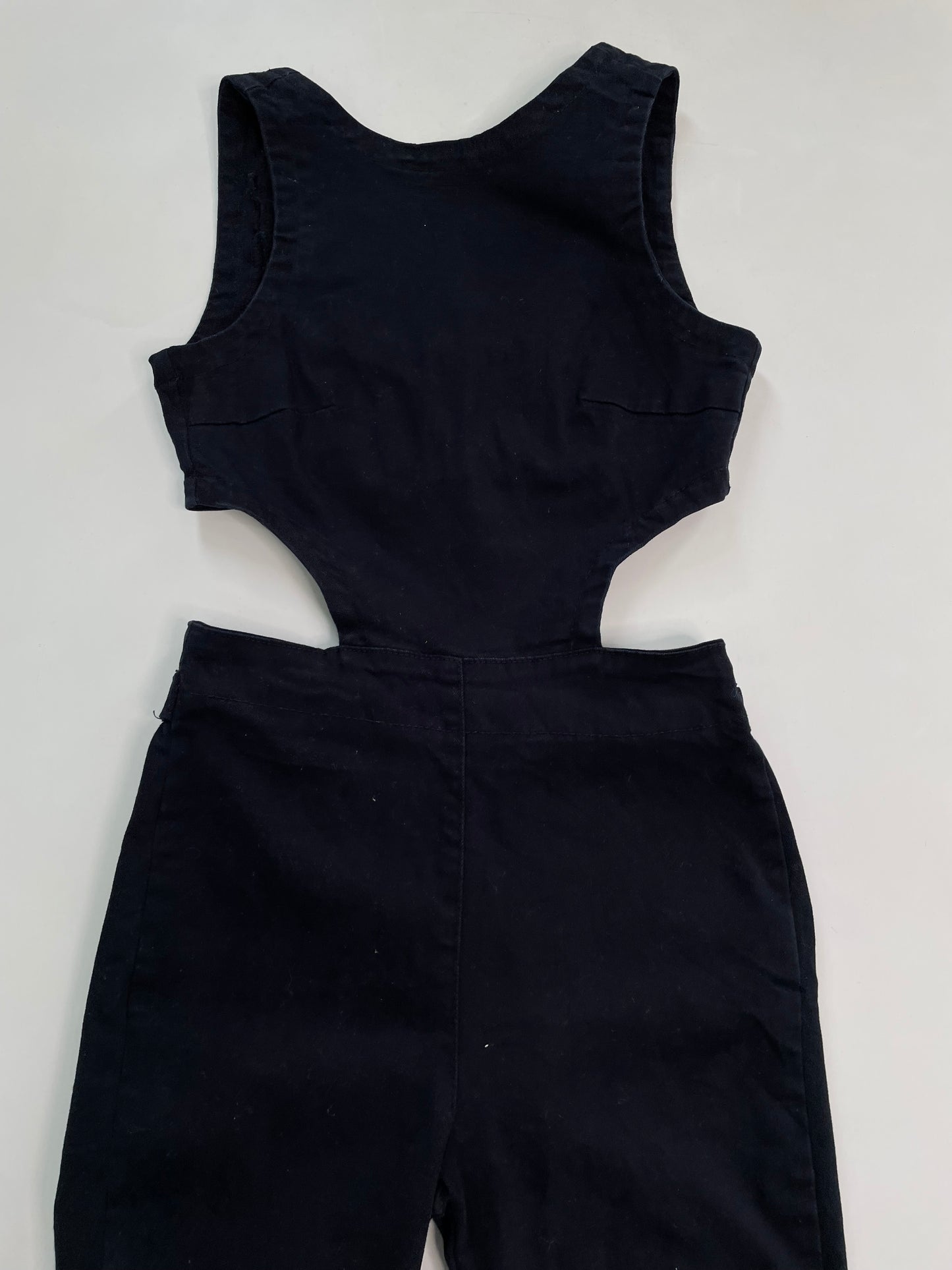 Cutout Jeans Jumpsuit-Bust 28 to 30