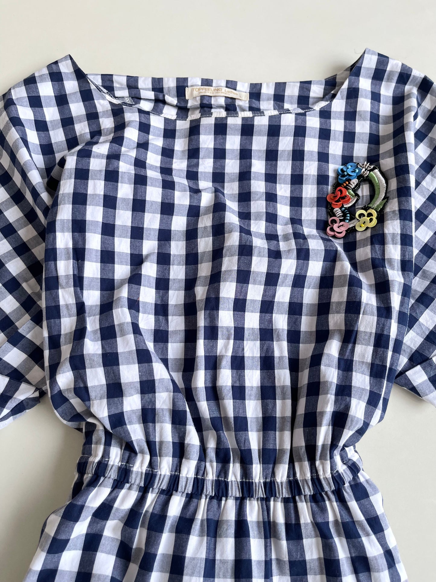 Top Feeling Gingham Dress-Bust  36 to 38