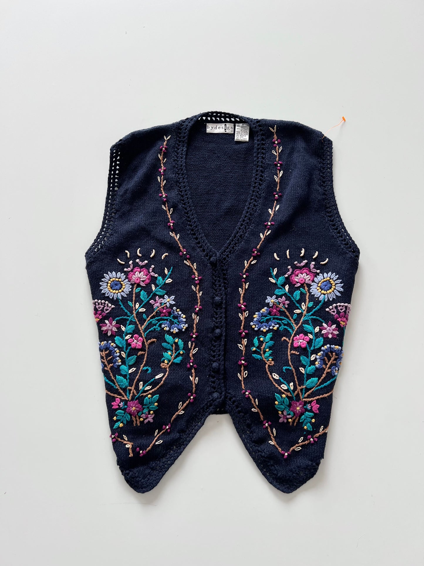 By Design Embroidered Sweater-Bust 42