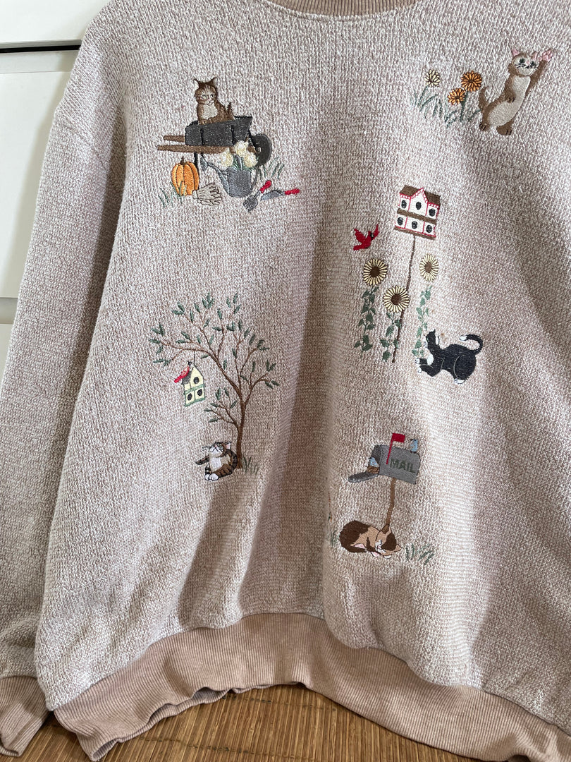 Embroidered Christmas Sweater-Bust 52