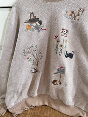 Embroidered Christmas Sweater-Bust 52