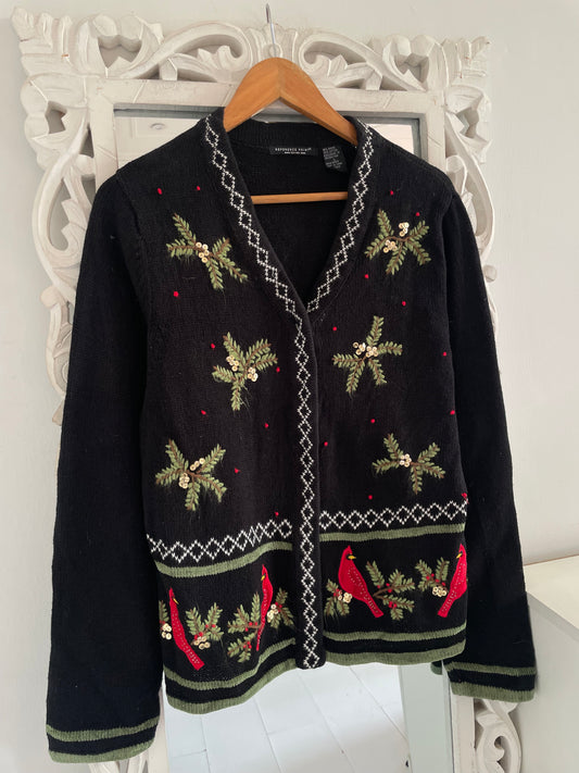 Embroidered Vintage Sweater-Bust 42