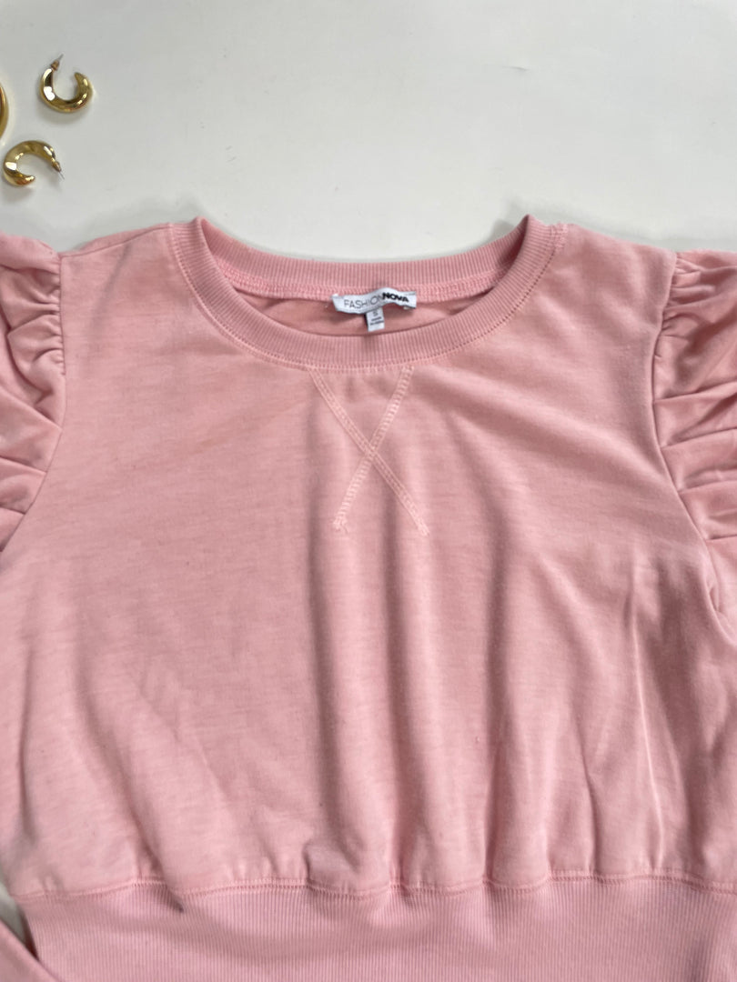 Fashionnova Baby Pink Pre Winter Top - Bust 36 to 38