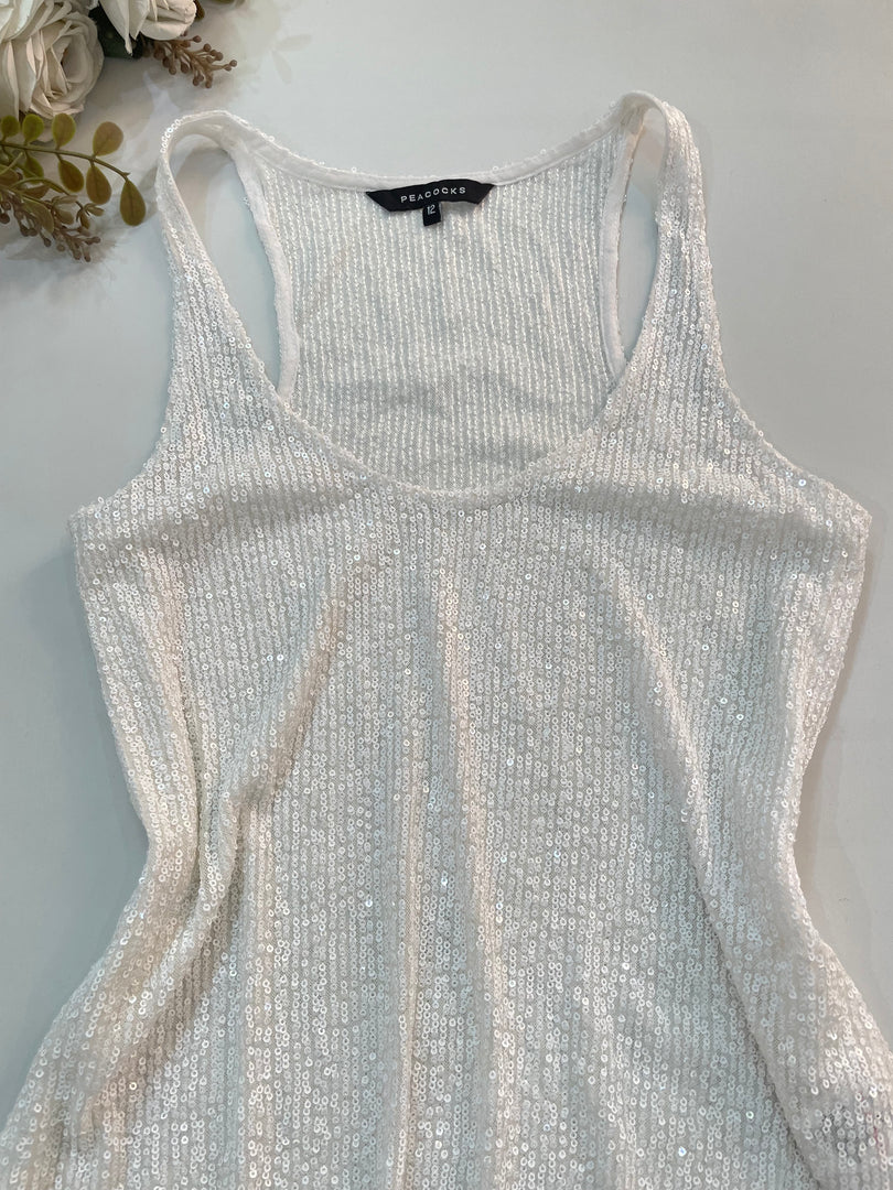 Peacocks Sequin Vintage Top-Bust 36 to 38