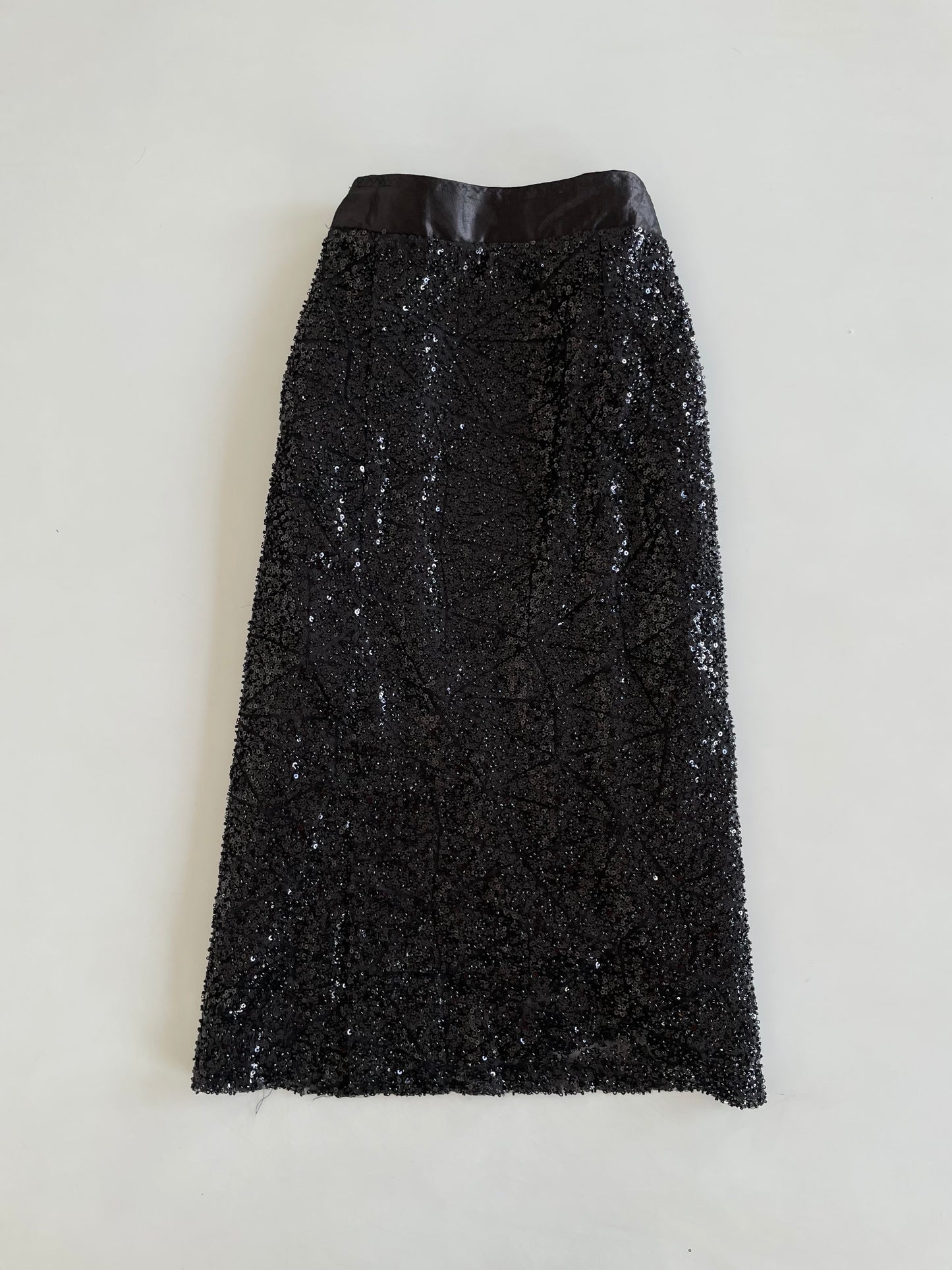 Heavily Embroidered Lacy Sequin Skirt -Waist 34