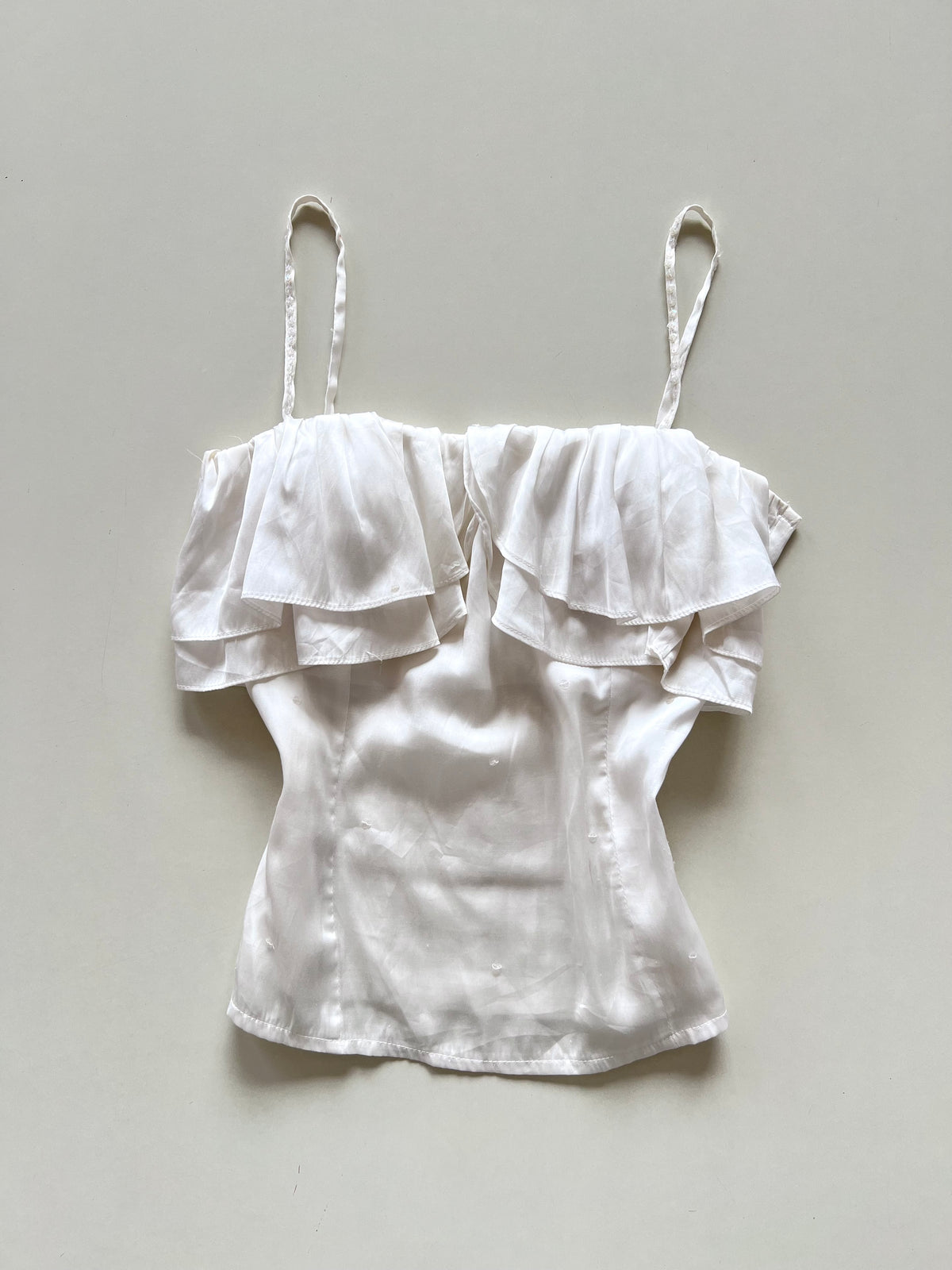 Satin Ruffle Top-Bust 34