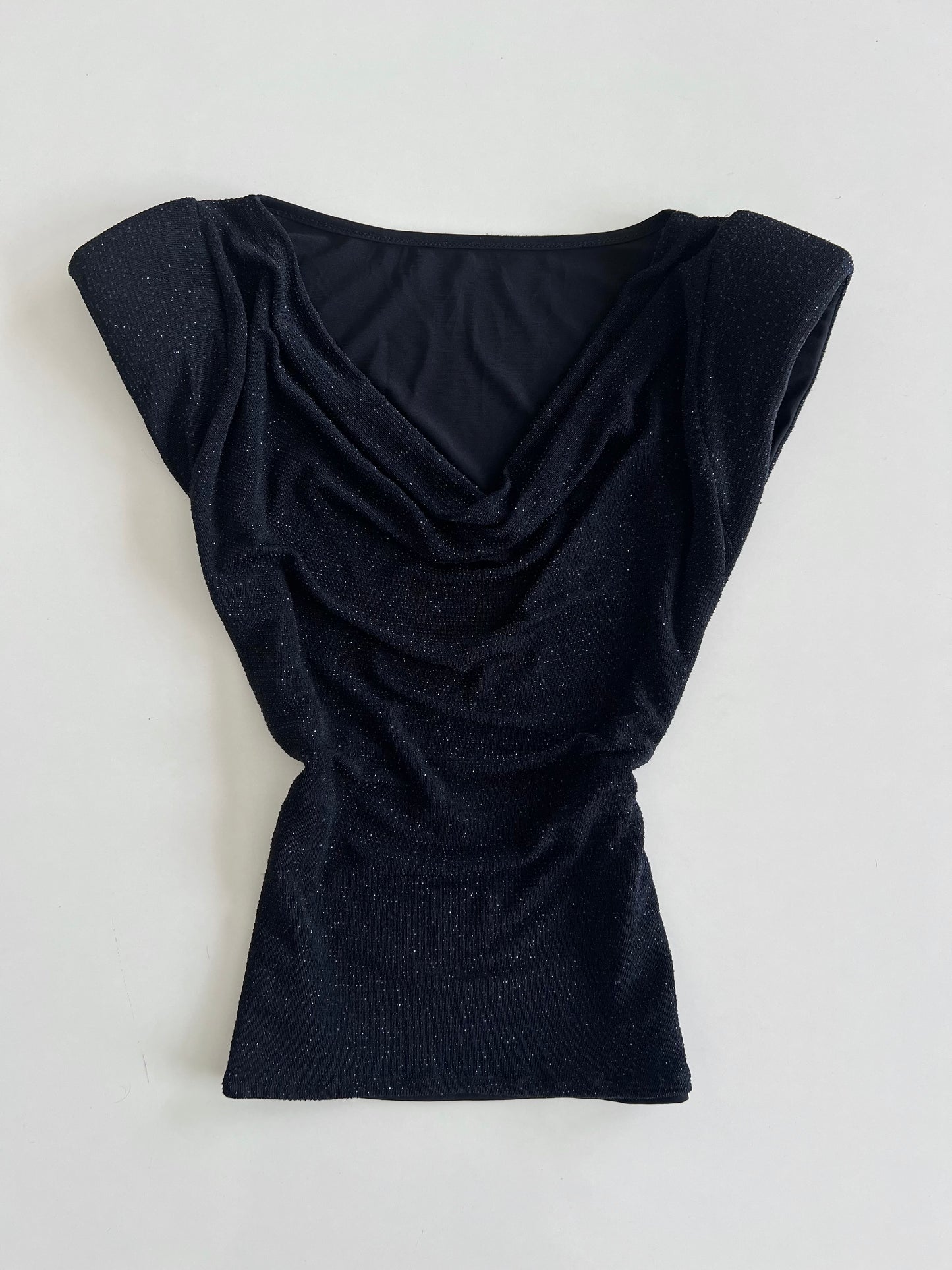 Shimmer Cowl Neck Top-Bust 36 to 40