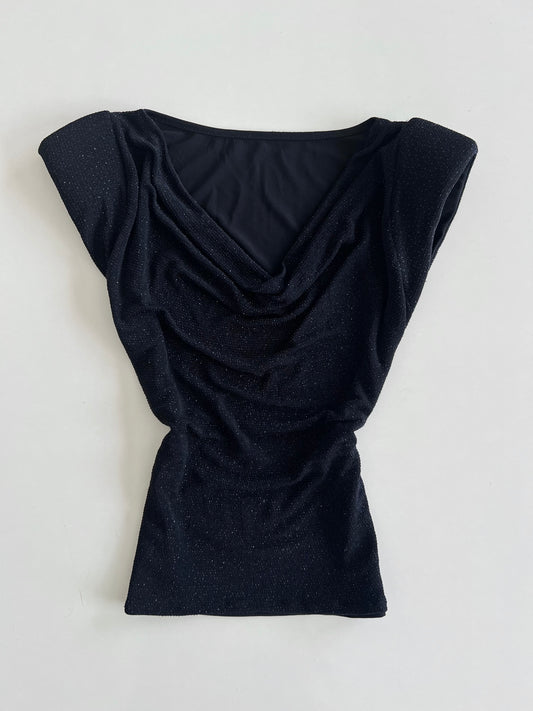 Shimmer Cowl Neck Top-Bust 36 to 40