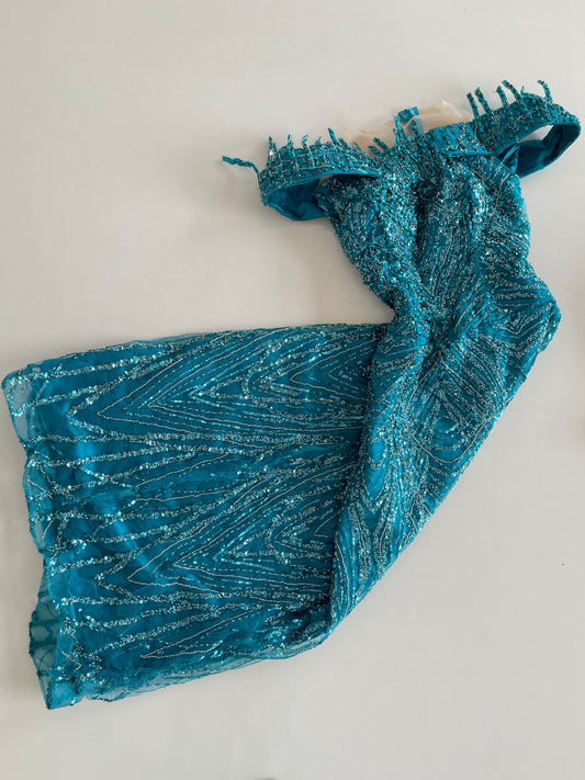 Heavily Hand Embroidered Vintage Dress-Bust 38