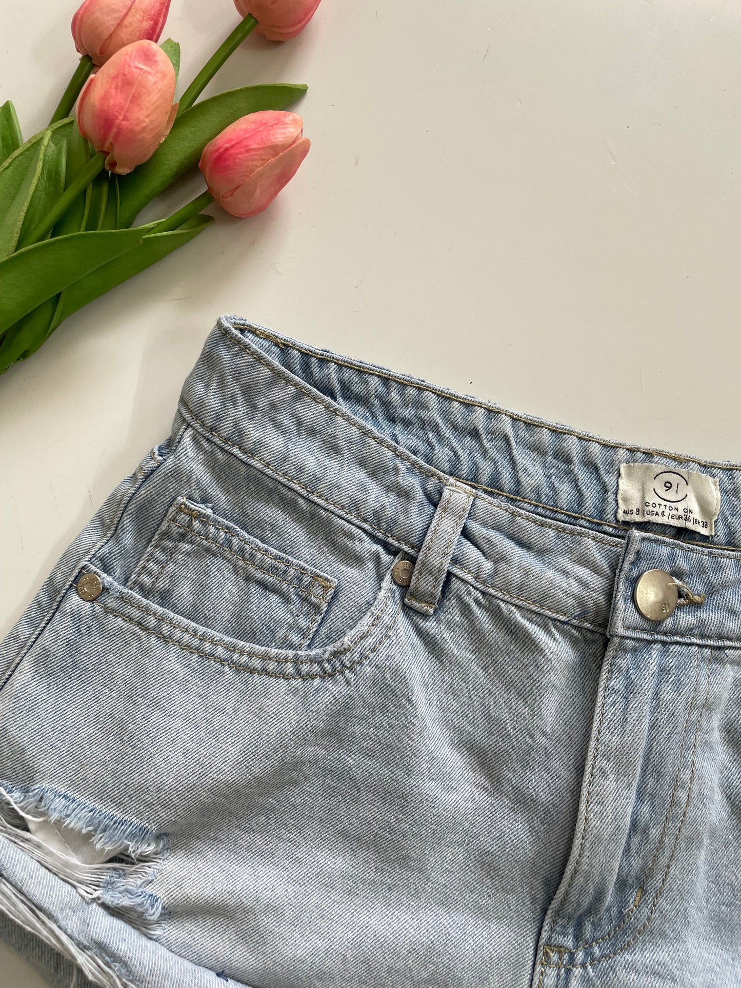 COTTON ON DENIM SHORTS - WAIST 28