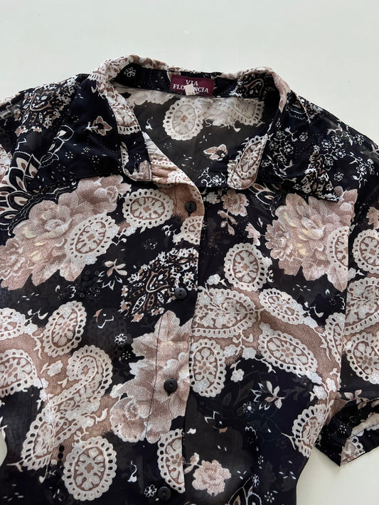 Via Florencia Sheer Vintage Shirt-Bust 50