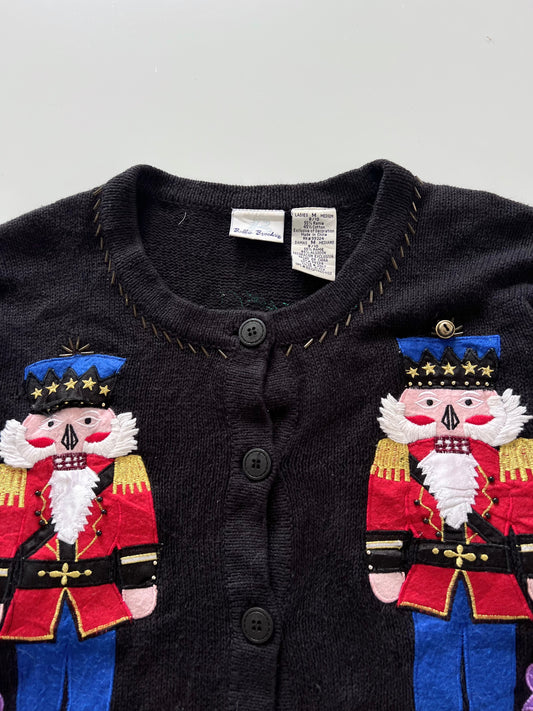 Bobbie Brooks Embroidered Christmas Cardigan Sweater-Bust 42