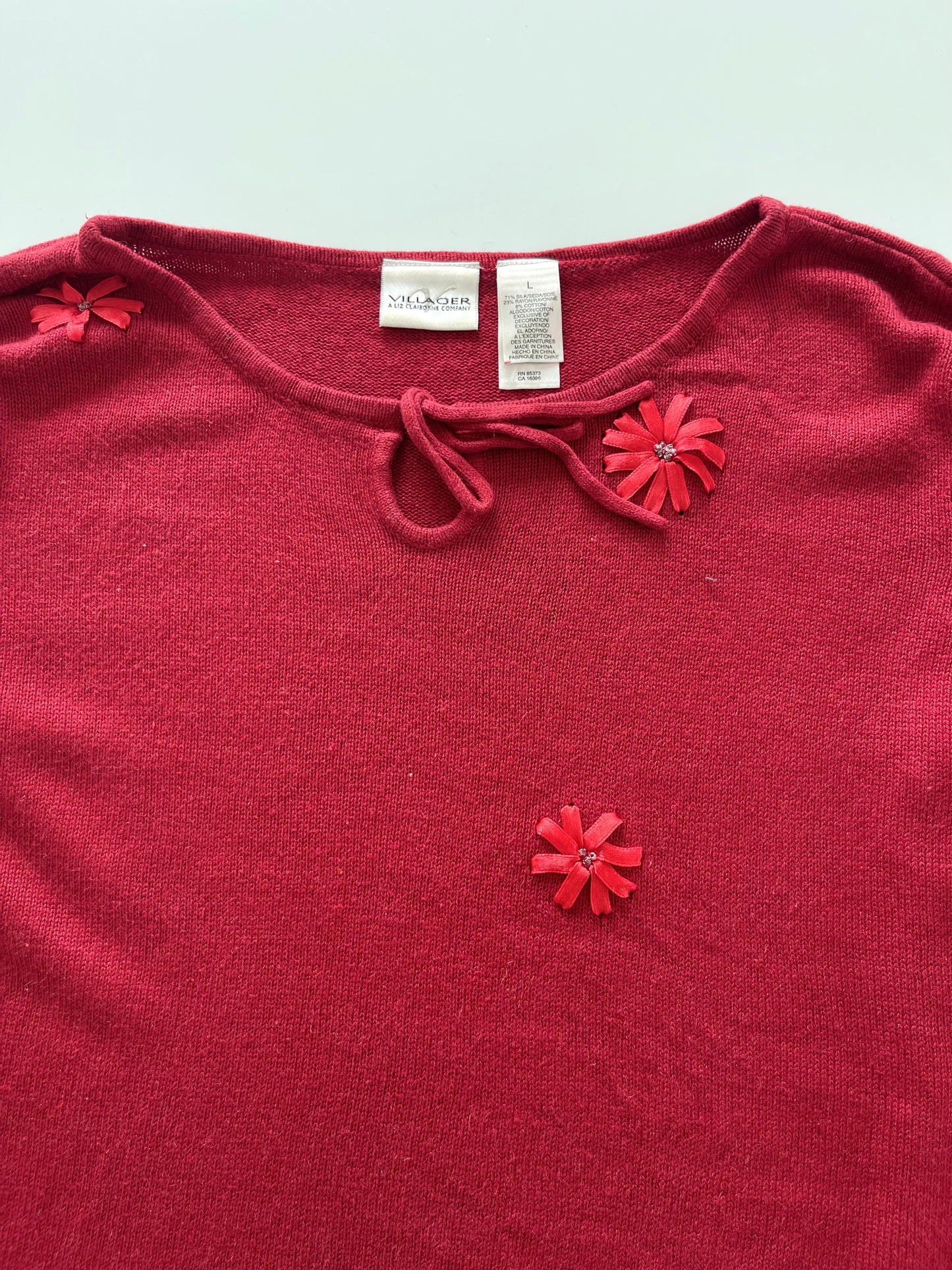 Villager Embroidered Vintage Sweater-Bust 46
