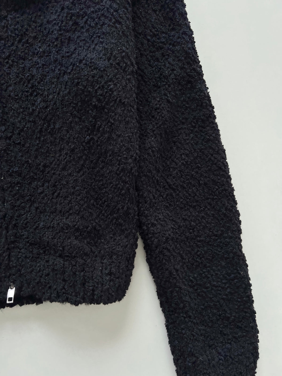 Solid Black Zipper Sweater-Bust 42