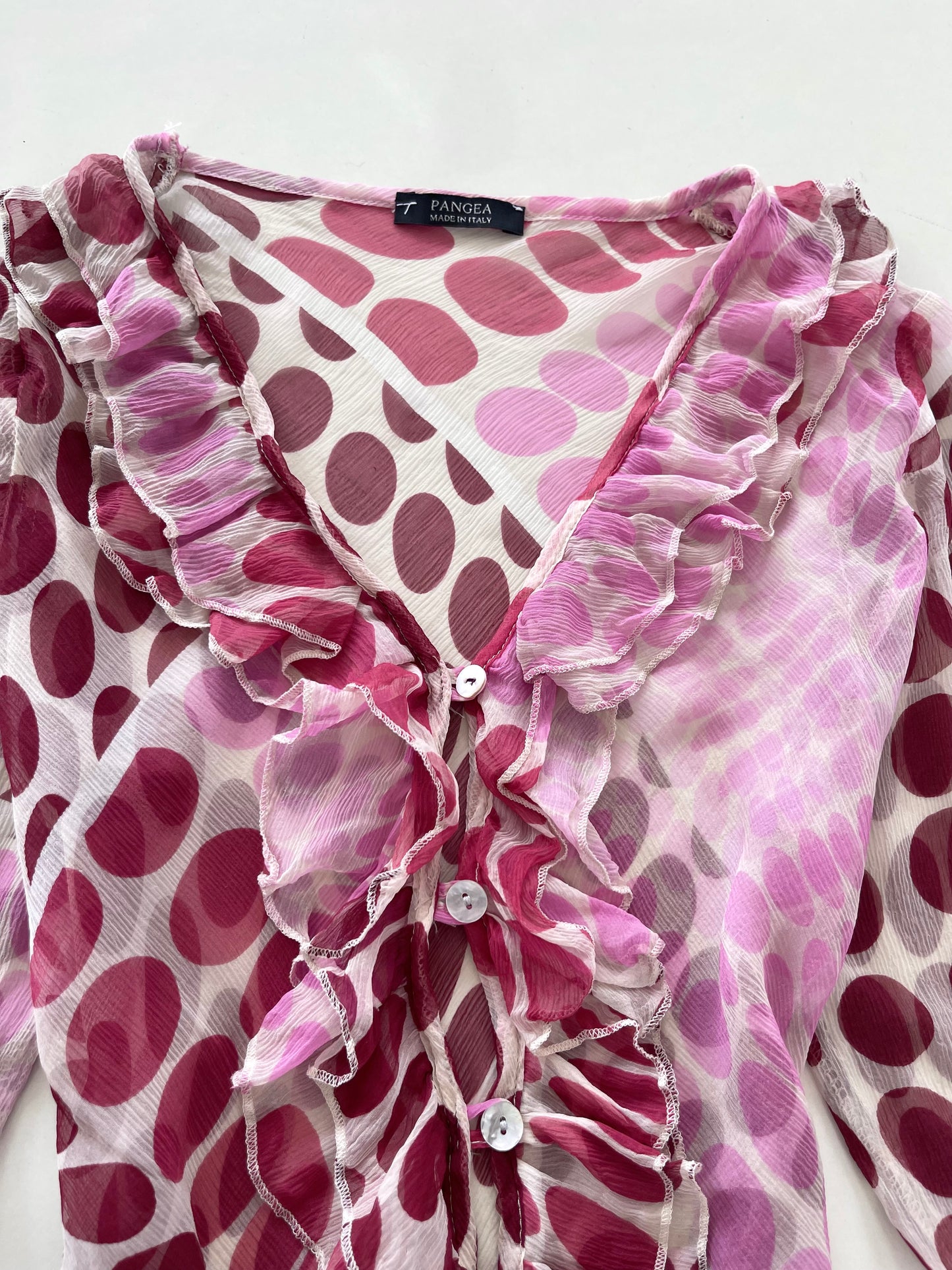Pangea Sheer Silk Top-Bust 34 to 36