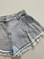 Load image into Gallery viewer, BOOHOO ICED BLUE DENIM SHORTS - WAIST 26
