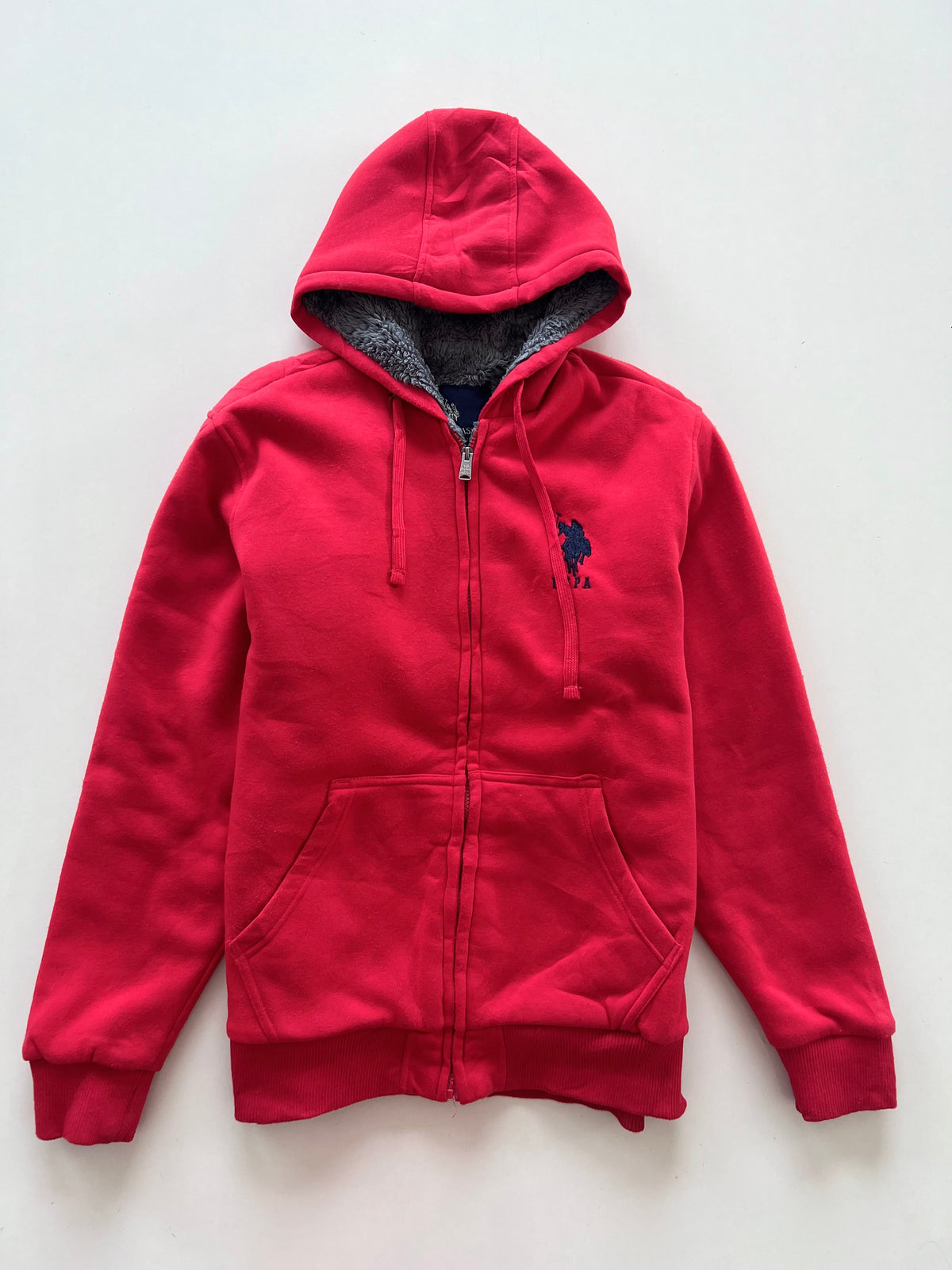 US Polo Thick Hooded Vintage Zipper-Bust 50
