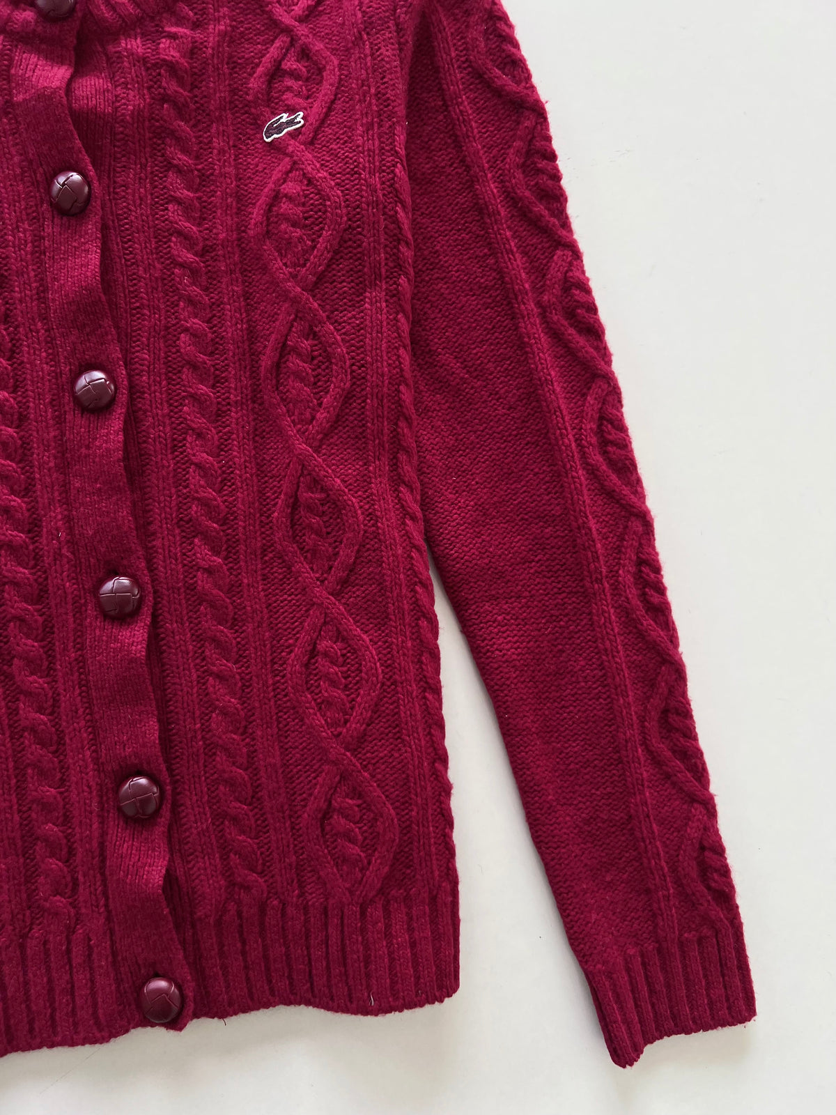 Lacoste 100%Wool Vintage Cardigan-Bust 34