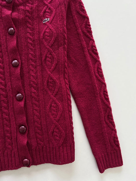 Lacoste 100%Wool Vintage Cardigan-Bust 34