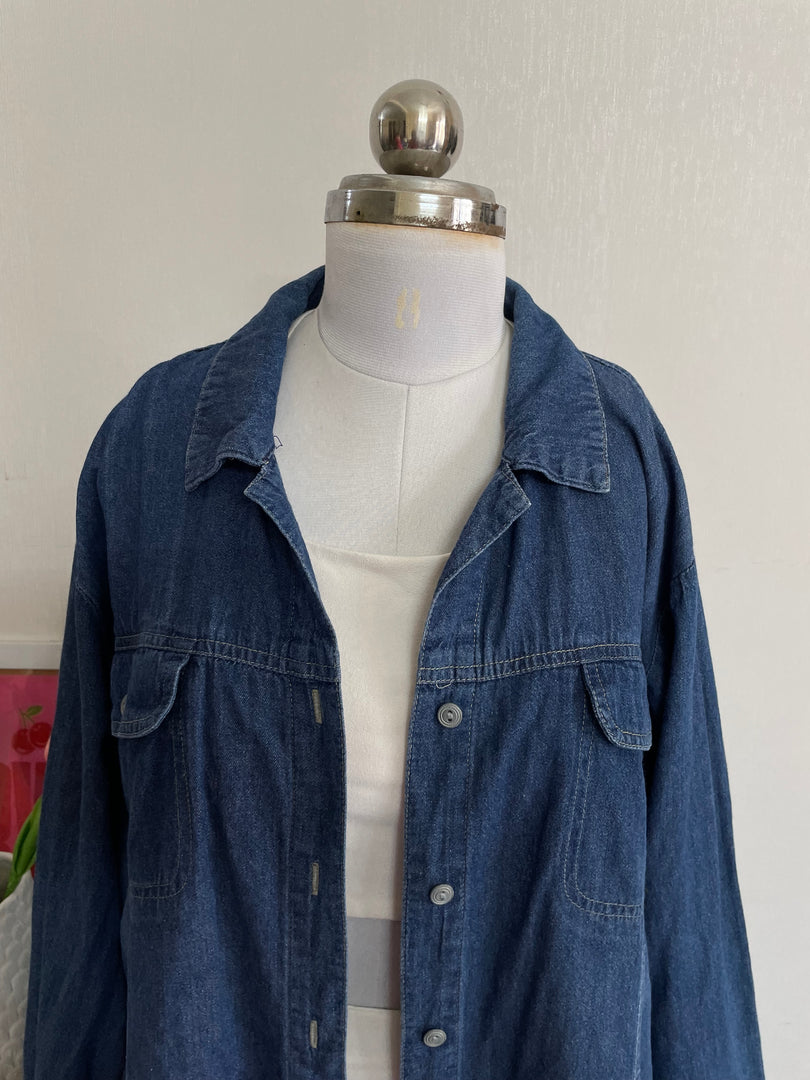 M&S MODE DENIM SHIRT - BUST 48