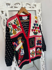 Talbots Embroidered Christmas Sweater-Bust 40