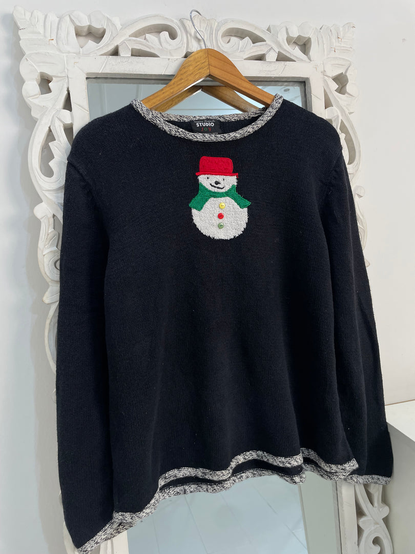 Embroidered Christmas Sweater-Bust 42