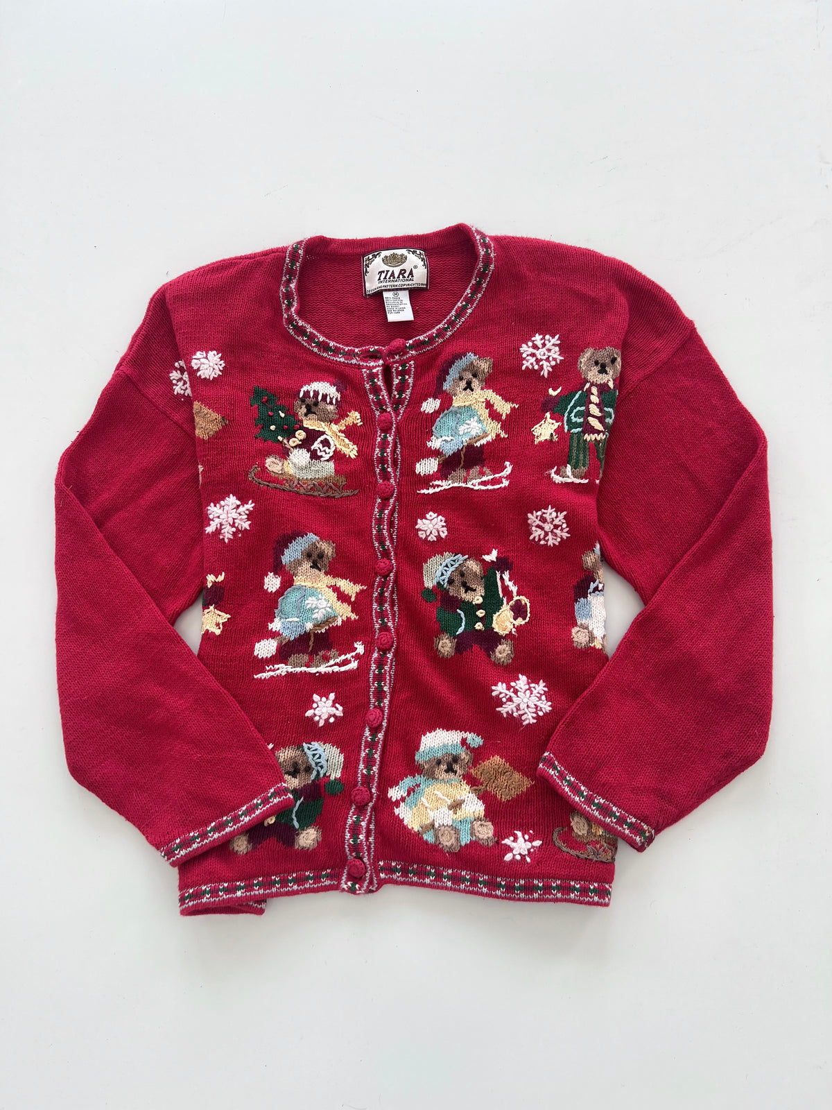 Tiara International Embroidered Christmas Sweater-Bust 48