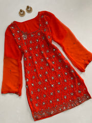 Heavily Hand Embroidered Kurti-Bust 38