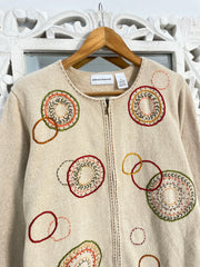 Alfred Dunner Embroidered Vintage Sweater-Bust 42