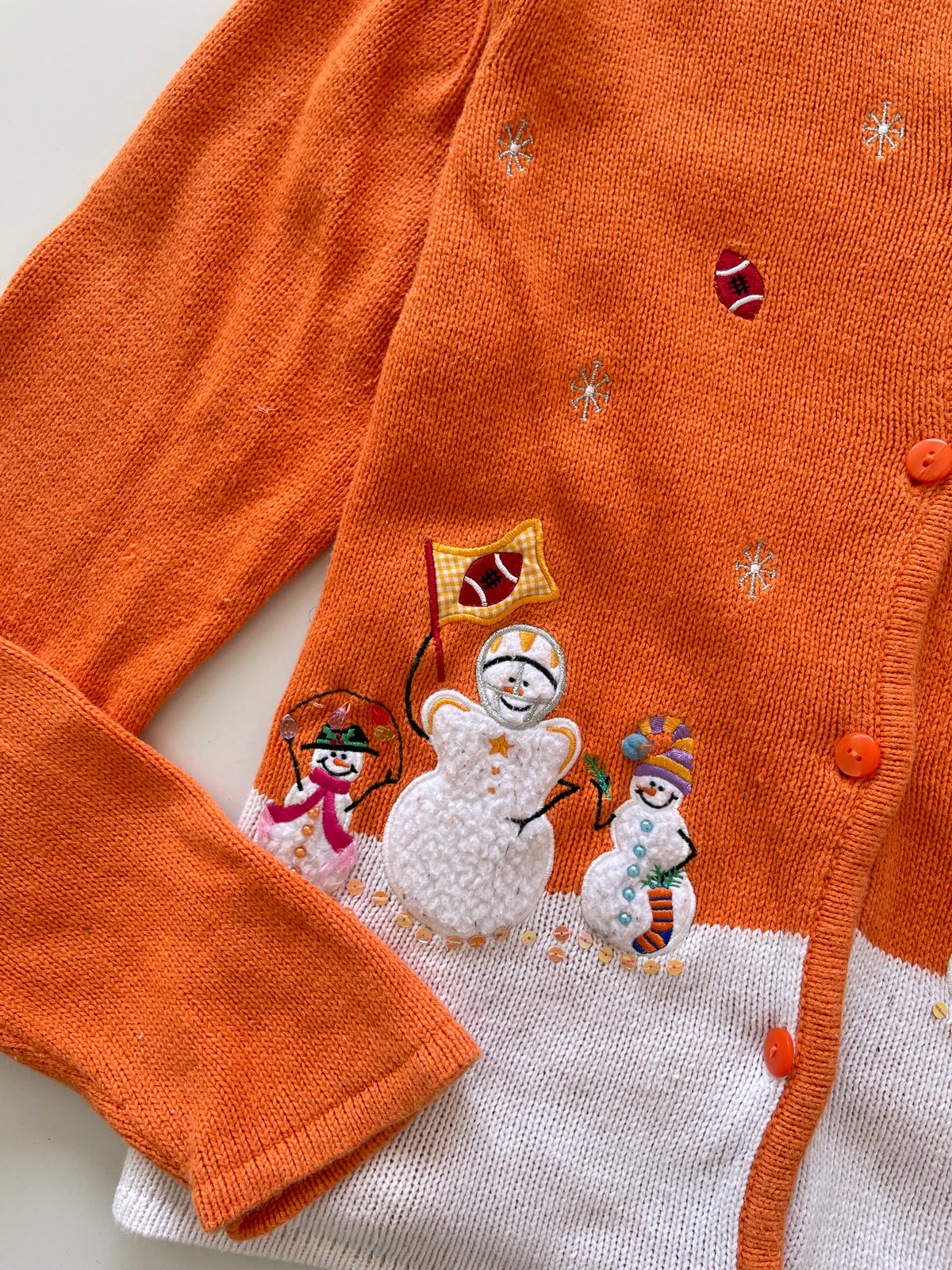 Crystal Kobe Christmas Embroidered Cardigan Sweater-Bust 46