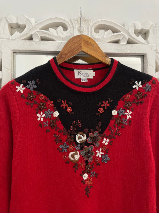 JSong Embroidered Sweater-Bust 36