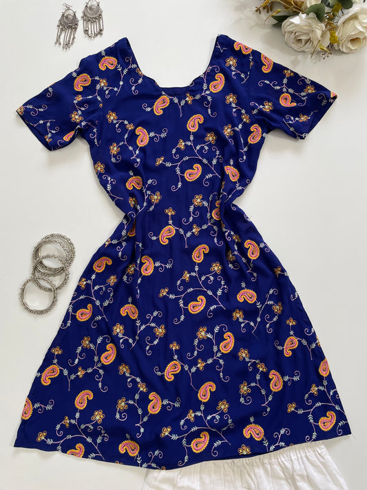 Paisley Embroidered Sheer Kurti-Bust 30