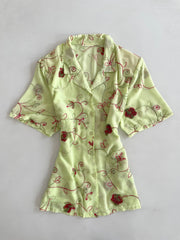 Embroidered Sheer Shirt-Bust 52