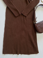 Load image into Gallery viewer, Ribbed Turtle Neck Warm Winter Dress - Bust 34 to 38
