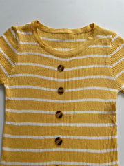 Yellow Stripe Top-Bust 30 to 34