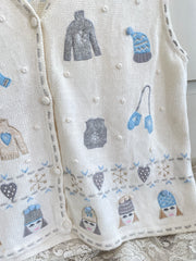 Vintage Christmas Sweater Vest-Bust 42