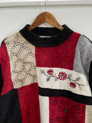 Alfred Dunner Embroidered Vintage Sweater-Bust 52