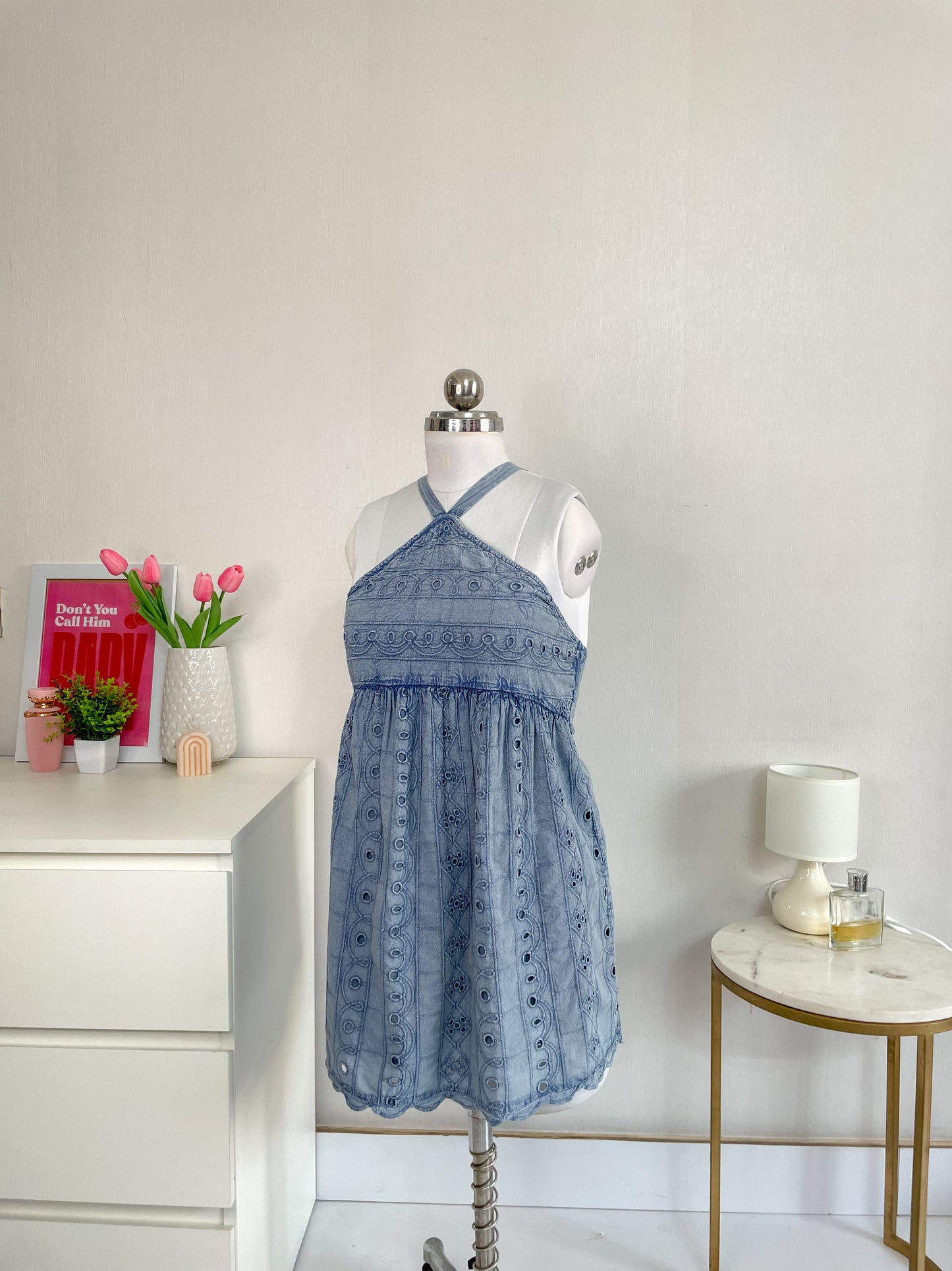 Zara Eyelet Dress (Brand New)