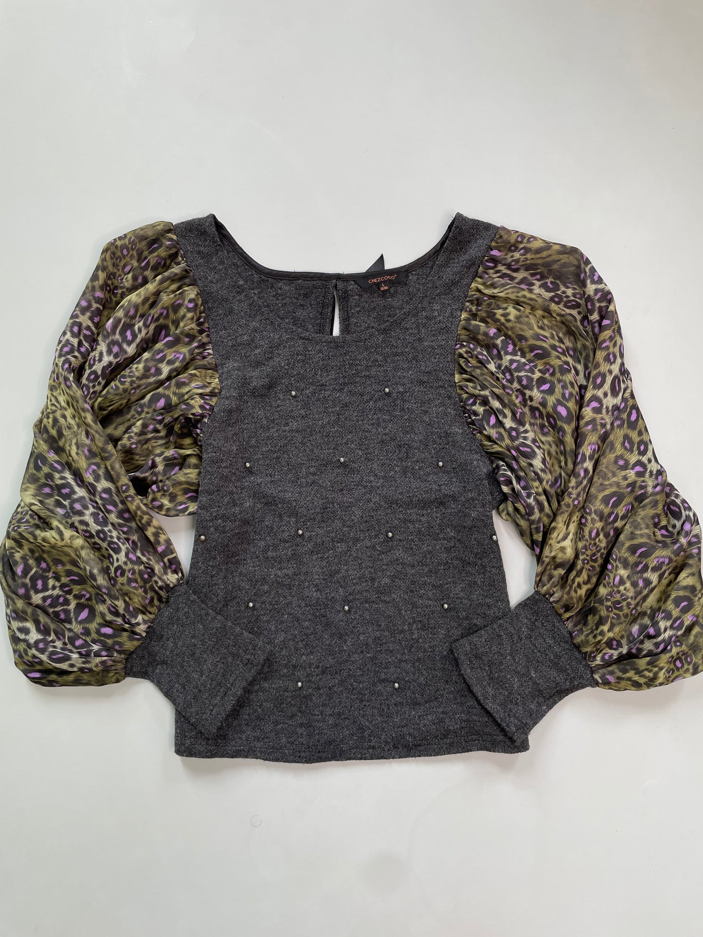 Chezcoco Puff Sleeve Top-Bust 32 to 34